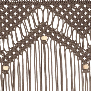 vidaXL Macrame Curtain Taupe 140x240 cm Cotton