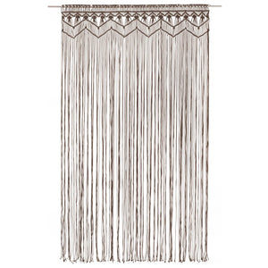 vidaXL Macrame Curtain Taupe 140x240 cm Cotton