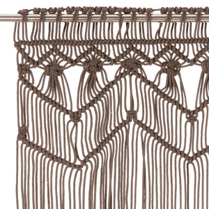 vidaXL Macrame Curtain Taupe 140x240 cm Cotton