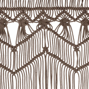 vidaXL Macrame Curtain Taupe 140x240 cm Cotton