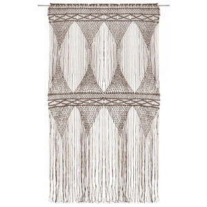 vidaXL Macrame Curtain Taupe 140x240 cm Cotton