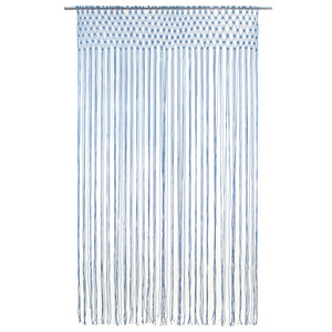 vidaXL Macrame Curtain Blue 140x240 cm Cotton