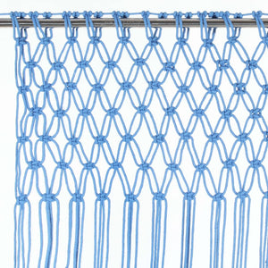 vidaXL Macrame Curtain Blue 140x240 cm Cotton