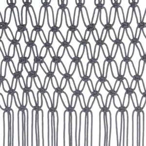 vidaXL Macrame Curtain Anthracite 140x240 cm Cotton