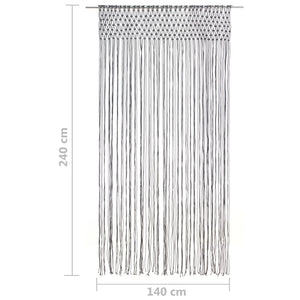 vidaXL Macrame Curtain Anthracite 140x240 cm Cotton