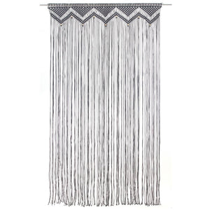 vidaXL Macrame Curtain Anthracite 140x240 cm Cotton