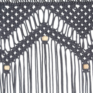 vidaXL Macrame Curtain Anthracite 140x240 cm Cotton