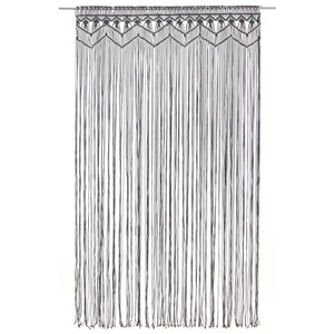 vidaXL Macrame Curtain Anthracite 140x240 cm Cotton