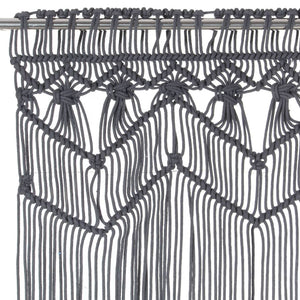 vidaXL Macrame Curtain Anthracite 140x240 cm Cotton