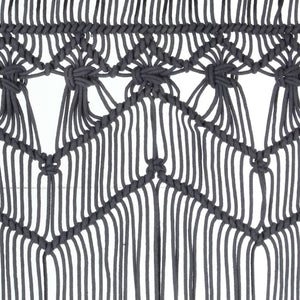 vidaXL Macrame Curtain Anthracite 140x240 cm Cotton