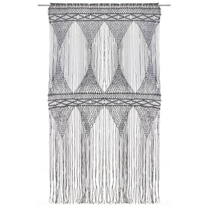 vidaXL Macrame Curtain Anthracite 140x240 cm Cotton