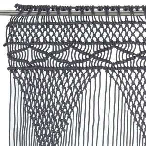 vidaXL Macrame Curtain Anthracite 140x240 cm Cotton