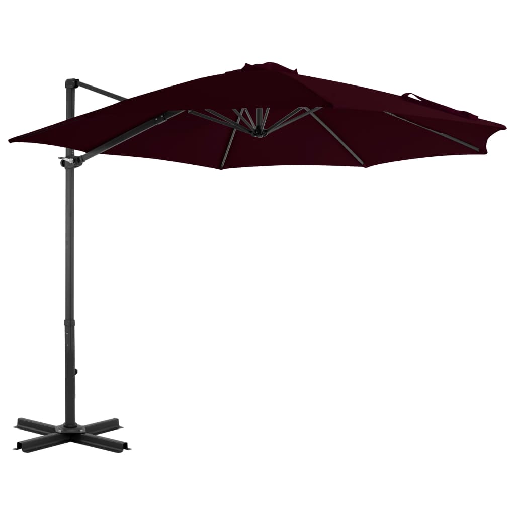 vidaXL Cantilever Garden Parasol with Aluminium Pole Red 300 cm