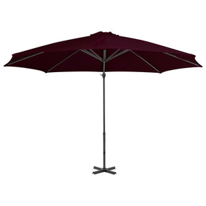 vidaXL Cantilever Garden Parasol with Aluminium Pole Red 300 cm