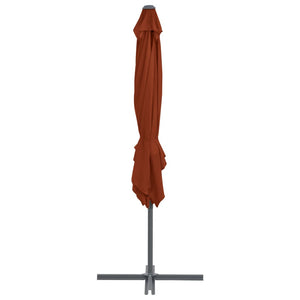 vidaXL Cantilever Garden Parasol with Steel Pole Terracotta 250x250 cm