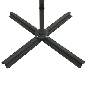 vidaXL Cantilever Umbrella with Pole and LED Lights Anthracite 250 cm