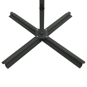 vidaXL Cantilever Umbrella with Pole and LED Lights Anthracite 300 cm