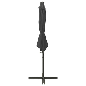 vidaXL Cantilever Umbrella with Pole and LED Lights Anthracite 300 cm