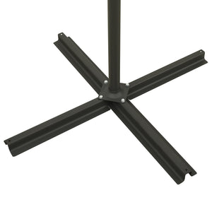 vidaXL Cantilever Umbrella with Pole and LED Lights Black 300 cm