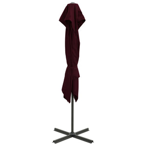 vidaXL Cantilever Garden Parasol with Double Top 250x250 cm Bordeaux Red