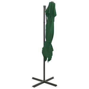 vidaXL Cantilever Umbrella with Double Top Green 250x250 cm