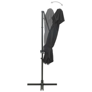 vidaXL Cantilever Umbrella with Double Top Anthracite 250x250 cm