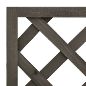 vidaXL Garden Trellis Planter Grey 50x25x90 cm Solid Firwood