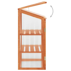 vidaXL Greenhouse 60x45x100 cm Firwood