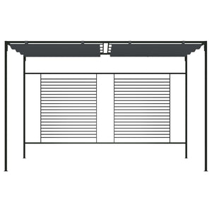 vidaXL Gazebo with Retractable Roof 4x3x2.3 m Anthracite 180 g/m²