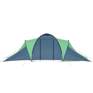 vidaXL Camping Tent 6 Persons Blue and Green