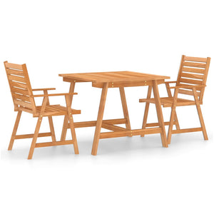 vidaXL 3 Piece Garden Dining Set Solid Acacia Wood