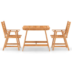 vidaXL 3 Piece Garden Dining Set Solid Acacia Wood