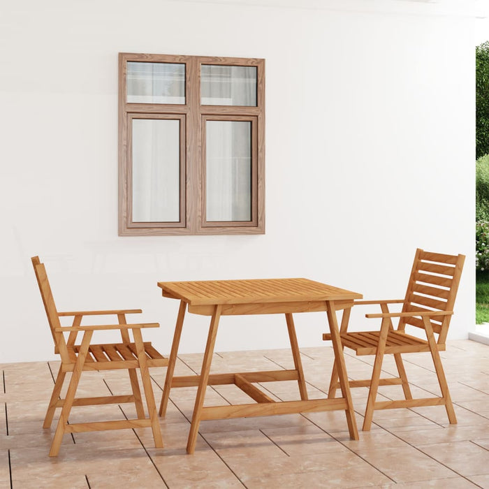 vidaXL 3 Piece Garden Dining Set Solid Acacia Wood