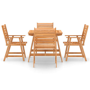 vidaXL 5 Piece Garden Dining Set Solid Acacia Wood