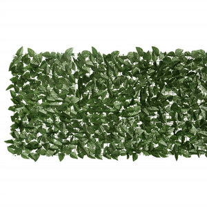 vidaXL Balcony Screen with Dark Green Leaves 300x75 cm