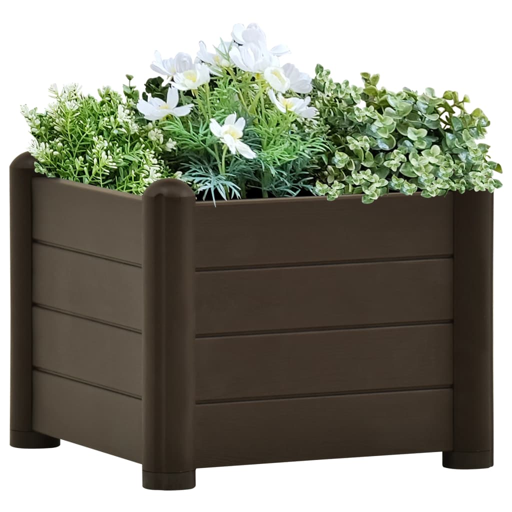 vidaXL Garden Raised Bed PP Mocha 43x43x35 cm