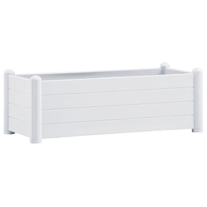 vidaXL Garden Raised Bed PP White 100x43x35 cm