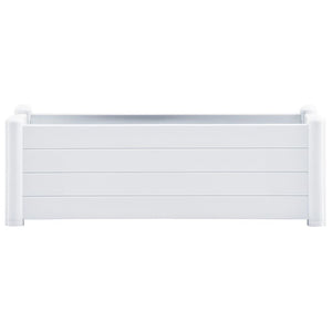 vidaXL Garden Raised Bed PP White 100x43x35 cm