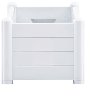 vidaXL Garden Raised Bed PP White 100x43x35 cm