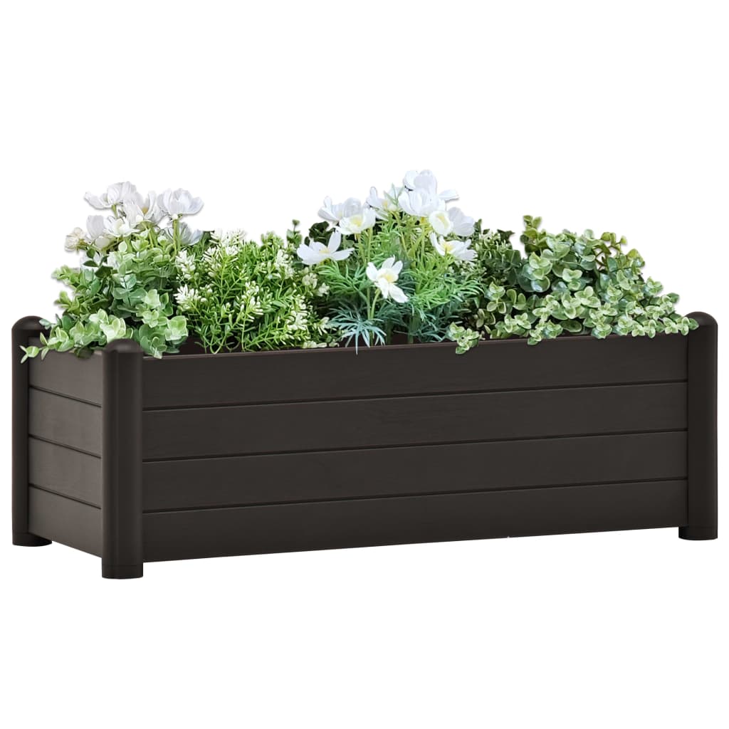 vidaXL Garden Raised Bed PP Anthracite 100x43x35 cm