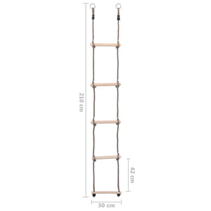 vidaXL 5-Step Ladder 210 cm Solid Pinewood