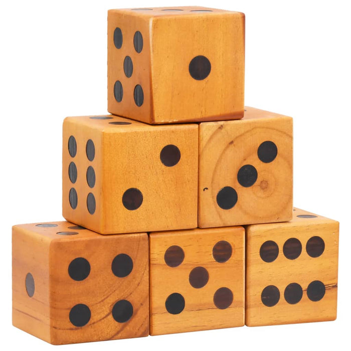 vidaXL Giant Yard Dice Set 6 pcs Solid Pinewood