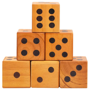 vidaXL Giant Yard Dice Set 6 pcs Solid Pinewood