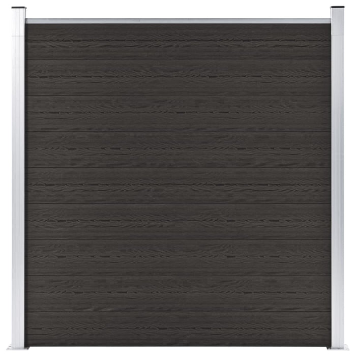 vidaXL Fence Panel WPC 180x186 cm Black