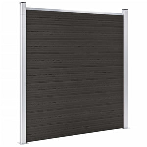 vidaXL Fence Panel WPC 180x186 cm Black