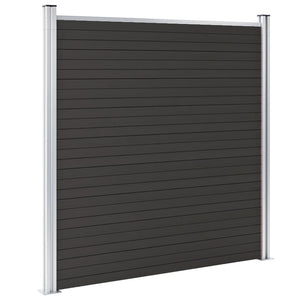 vidaXL Fence Panel WPC 180x186 cm Black