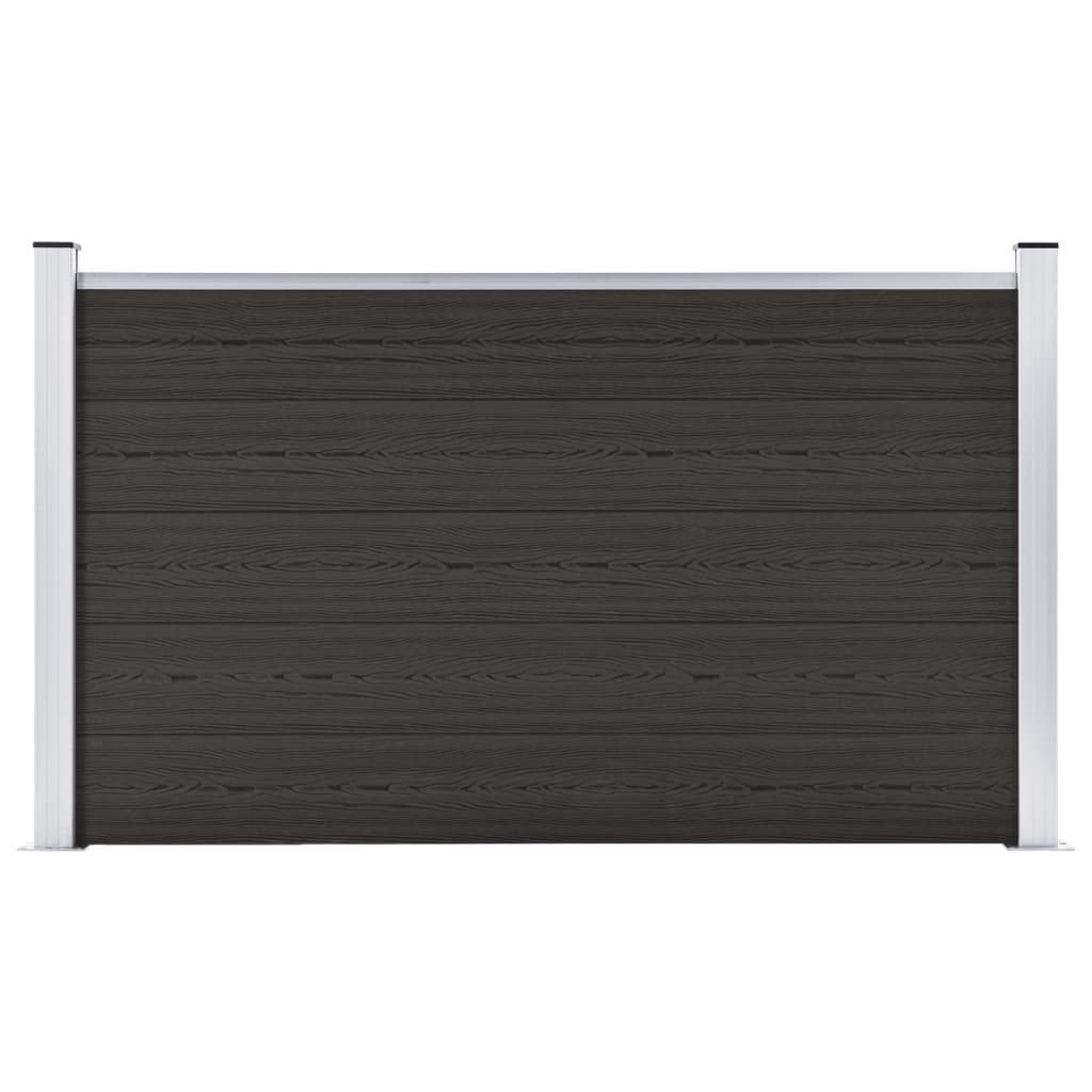 vidaXL Fence Panel WPC 180x105 cm Black