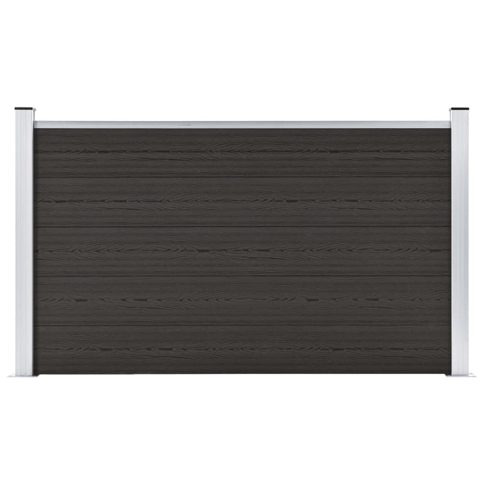 vidaXL Fence Panel WPC 180x105 cm Black