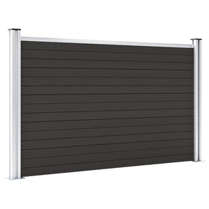 vidaXL Fence Panel WPC 180x105 cm Black