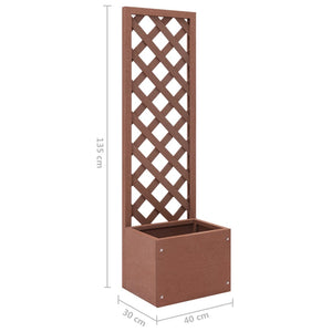 vidaXL Trellis Planter 40x30x135 cm WPC